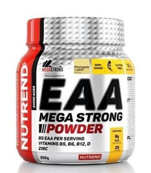 EAA Mega Strong Powder – Nutrend 300 g  Pineapple+Pear odhadovaná cena: 31,90 EUR