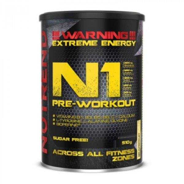 NUTREND N1 Pre-Workout 510 g modrá malina odhadovaná cena: 31.95 EUR