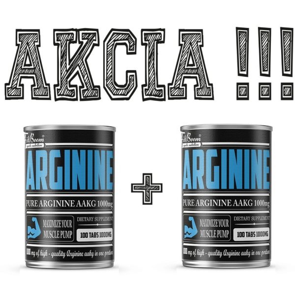 1+1 Zadarmo: Arginine – FitBoom 100 tbl. + 100 tbl. odhadovaná cena: 21,90 EUR