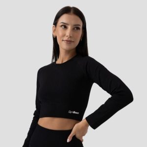 GymBeam Dámske tričko FLO Ribbed Crop-Top Black  SS odhadovaná cena: 24.95 EUR