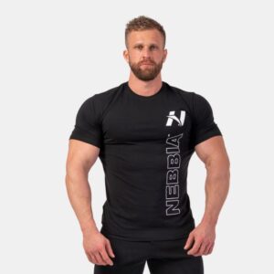 NEBBIA Pánske tričko Vertical Logo čierne  M odhadovaná cena: 37.95 EUR