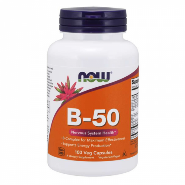 NOW foods Vitamin B-50 100 kaps. odhadovaná cena: 11.95 EUR