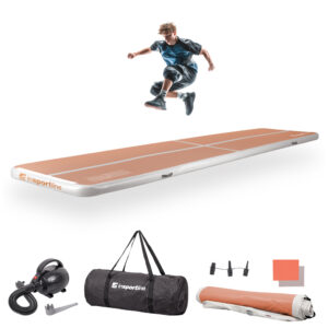 Airtrack inSPORTline Airstunt 500x100x10 cm mocha mousse s elektrickou pumpou odhadovaná cena: 229.9 EUR