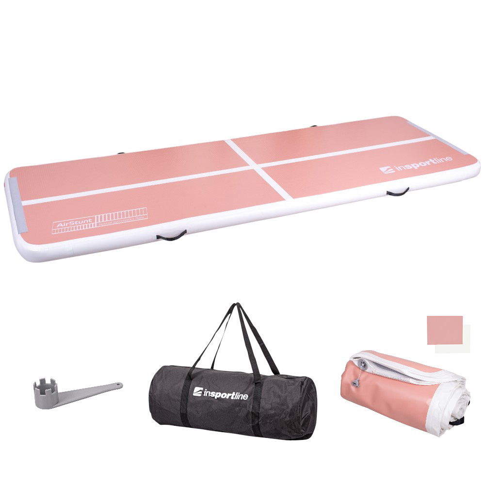 Airtrack inSPORTline Airstunt 300x100x10 cm korálová ružová odhadovaná cena: 129.9 EUR