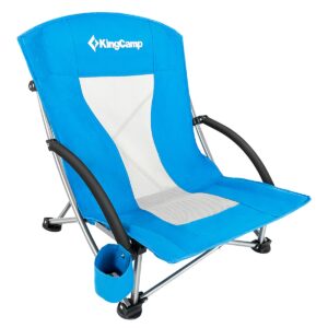 Kempingová skladacia stolička KING CAMP Deluxe s opierkami oceľ – modrá odhadovaná cena: 40.6 EUR