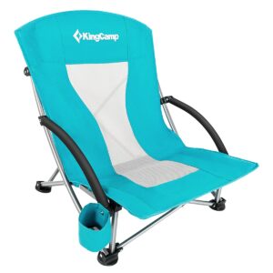 Kempingová skladacia stolička KING CAMP Deluxe s opierkami oceľ – tyrkysová odhadovaná cena: 40.6 EUR