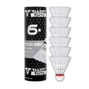 Bedmintonové loptičky TALBOT TORRO Tech 450 Fast 6ks – biele odhadovaná cena: 13 EUR