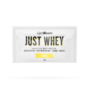 GymBeam Vzorka Just Whey banán odhadovaná cena: 1.3 EUR