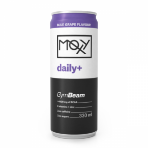 GymBeam MOXY daily+ 330 ml modré hrozno odhadovaná cena: 0.65 EUR