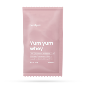 BeastPink Vzorka Yum Yum Whey strawberry splash odhadovaná cena: 1.3 EUR