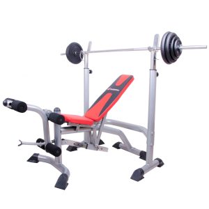 Multifunkčná lavica inSPORTline LKM904 + závažia + hriadeľ odhadovaná cena: 537.7 EUR