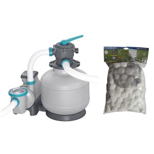 Akčný set – piesková filtrácia BESTWAY Ultra Evo – prietok 11.355 l/h + filtračná náplň Fiber Ball 700g odhadovaná cena: 189.5 EUR