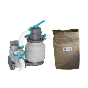 Akčný set – piesková filtrácia BESTWAY Profi Evo – prietok 6.056 l/h + filtračný piesok 25 kg odhadovaná cena: 114.9 EUR
